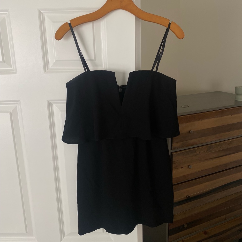 BCBG Maxazria Black Strapless Mini Dress